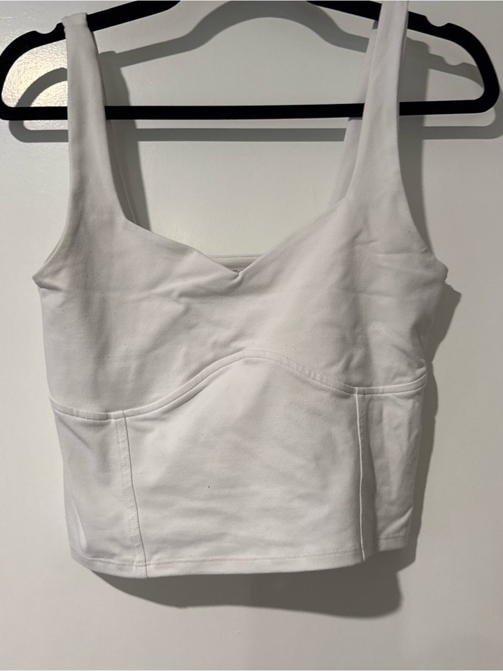 Abercrombie & Fitch White Cropped Bustier Tank